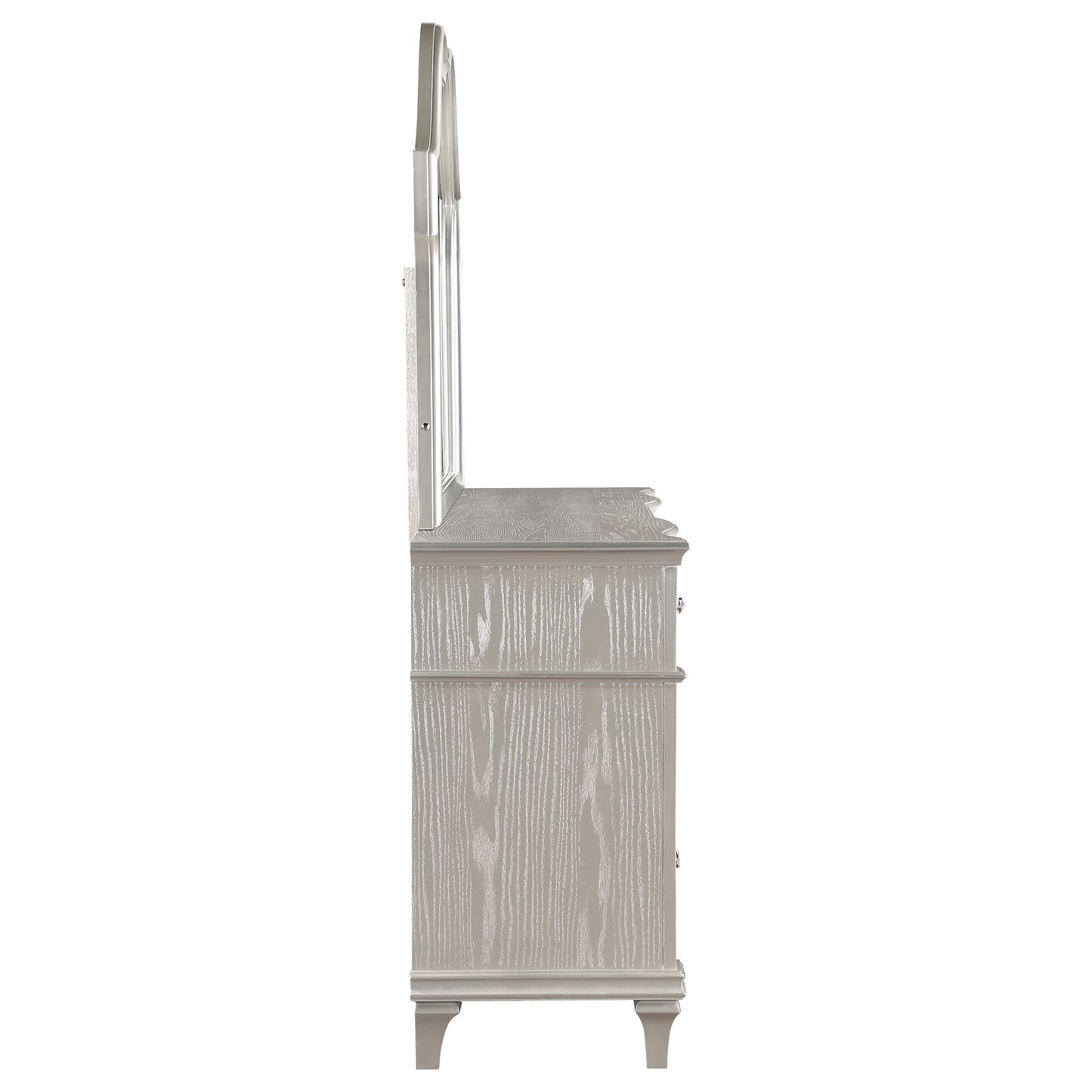 Evangeline 9-drawer Dresser with Mirror Silver Oak