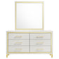 Lucia 6-drawer Dresser with Mirror White