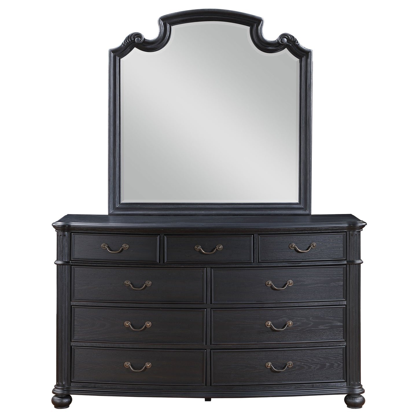 Celina 9-drawer Dresser with Mirror Black