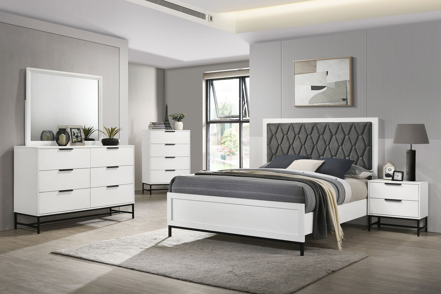 Sonora 6-drawer Dresser with Mirror White