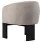 Valdez Boucle Upholstered Barrel Back Accent Chair Beige