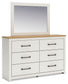 Linnocreek Queen Panel Bed with Mirrored Dresser, Chest and Nightstand