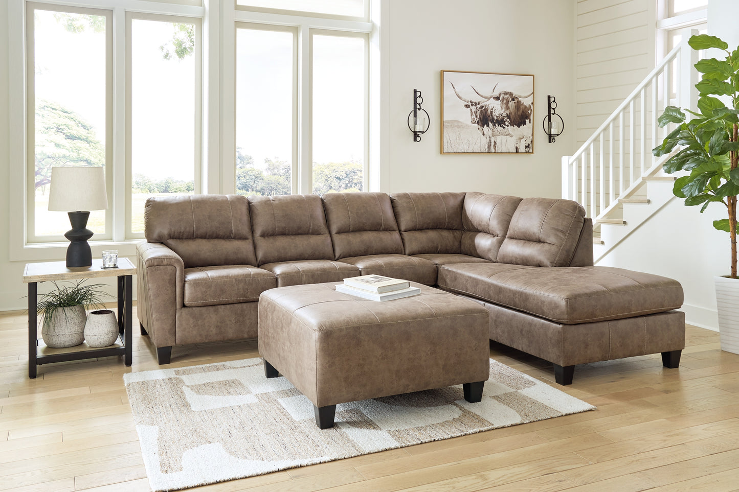 Navi 2-Piece Sectional with Ottoman