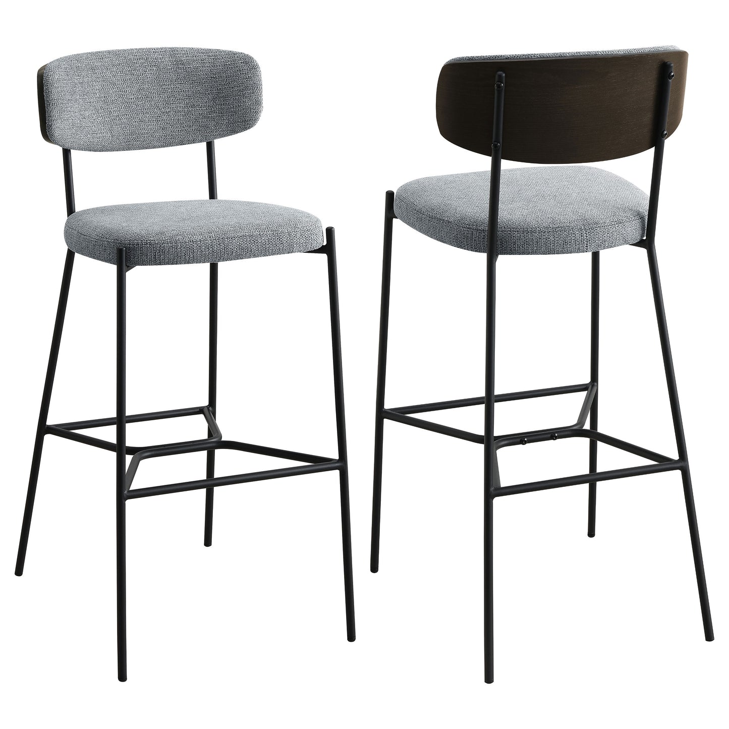 Elison Pub Height Bar Stool Grey (Set of 2)