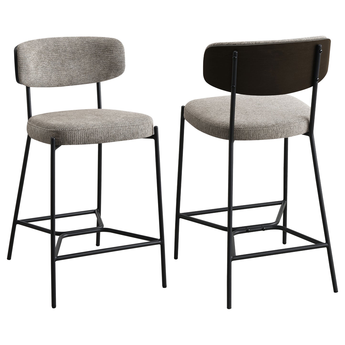 Elison Counter Height Bar Stool Light Brown (Set of 2)