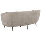 Ellorie Upholstered Channel Back Curved Loveseat Beige