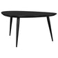 Odessa Triangular Solid Wood Coffee Table Black