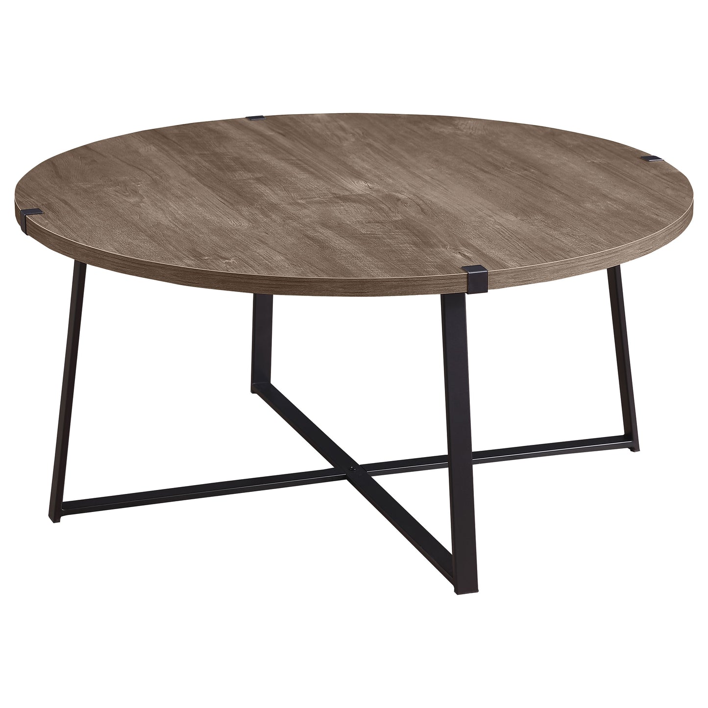 Marcus Round Engineered Wood Coffee Table Light Brown