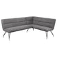 Dodson Fabric Upholstered L-Shaped Nook Dining Bench Grey