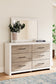 Charbitt Full Panel Bed with Mirrored Dresser, Chest and Nightstand