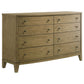 Granada 8-drawer Dresser Cabinet Natural Pine