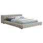 Trinity Upholstered Cal King Platform Bed Light Taupe