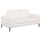 Jessel Chenille Upholstered Track Arm Loveseat Ivory