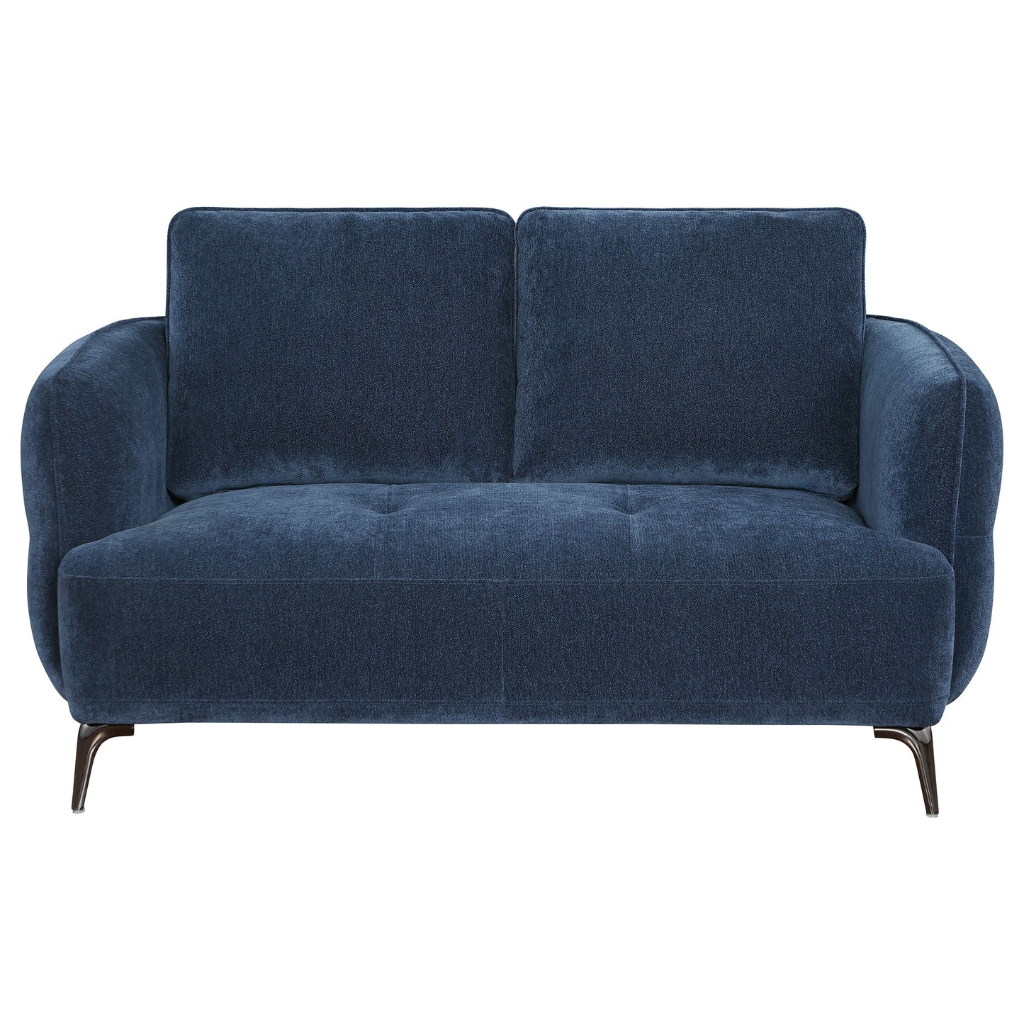 Lively 2-piece Chenille Upholstered Sofa Set Blue