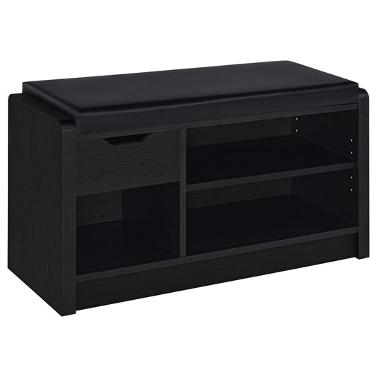 Arrington Storage Bench Black