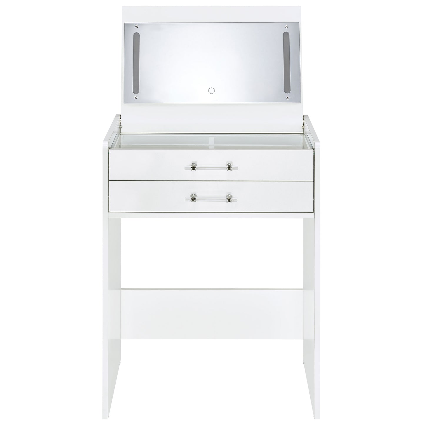 Danbury 3-drawer Makeup Vanity & Stool Set White High Gloss