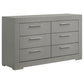 Ives 5-piece Queen Bedroom Set Grey High Gloss