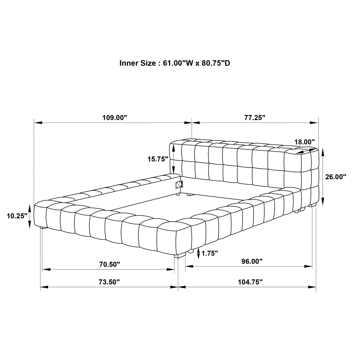 Trinity Upholstered Queen Platform Bed Spruce