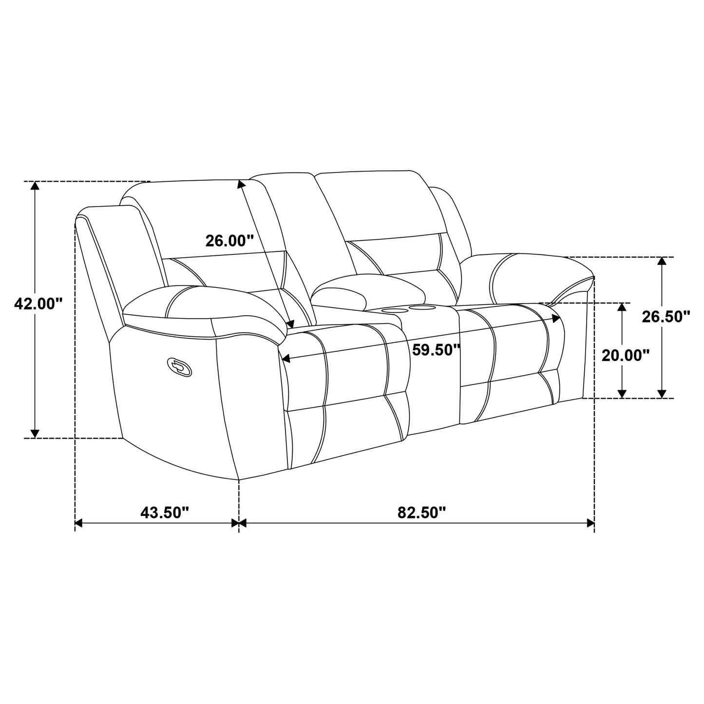 Gilson 2-piece Chenille Upholstered Sofa Set Grey