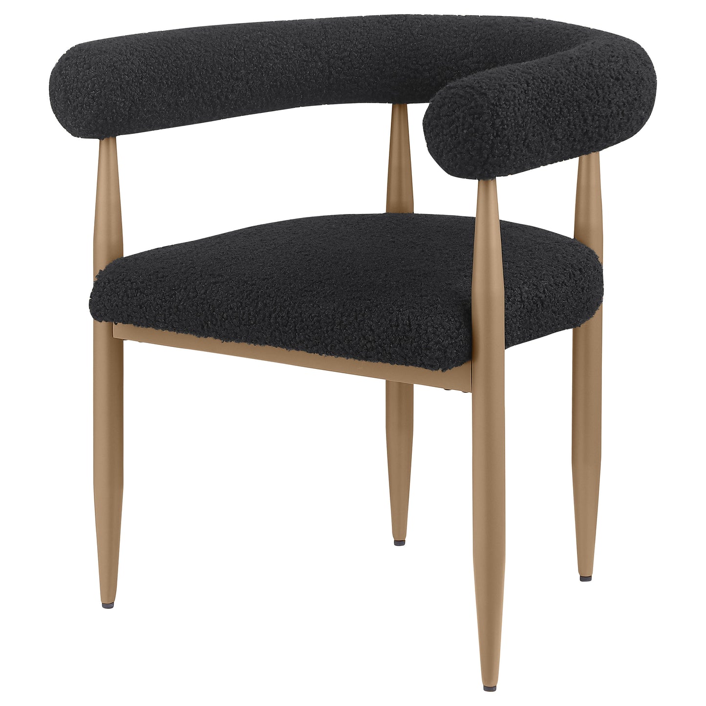 Dunmore Boucle Upholstered Dining Arm Chair Black (Set of 2)