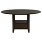 Twyla 60-inch Round Dining Table with Drawer Dark Cocoa