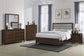 Welsley 50-inch Upholstered Eastern King Bed Walnut