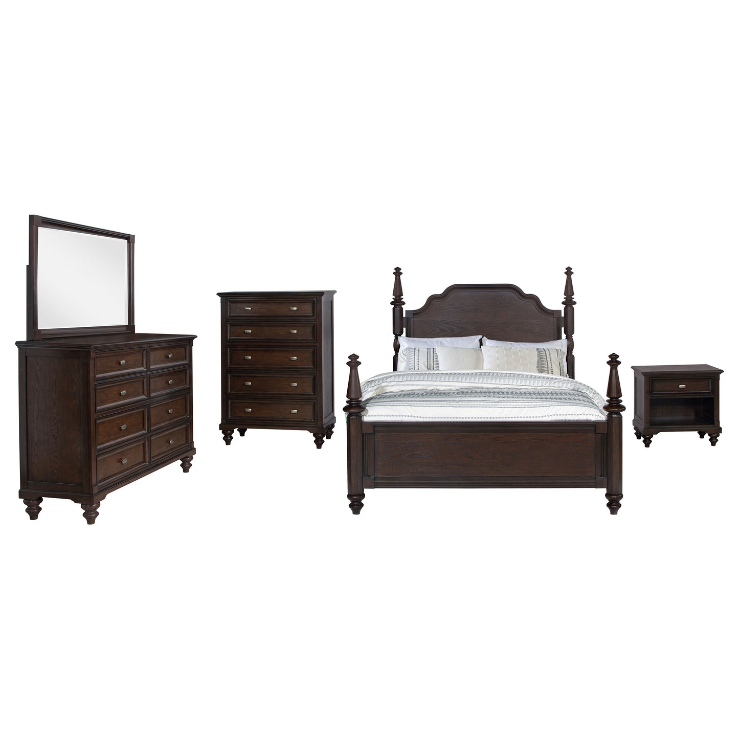 Andover 5-piece California King Bedroom Set Dark Oak