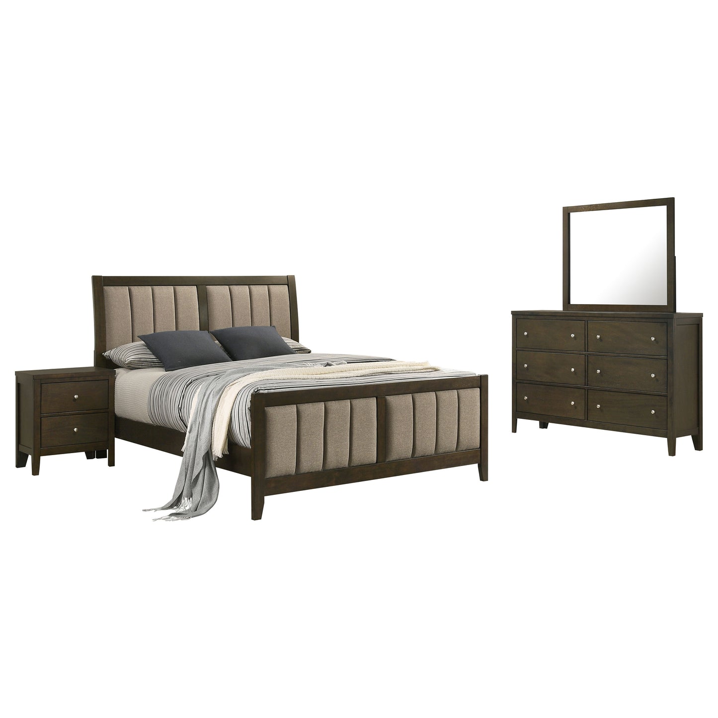 Wilkes 4-piece Full Bedroom Set Dark Cocoa