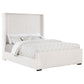 Natasha 65-inch Upholstered Queen Wingback Bed Cream