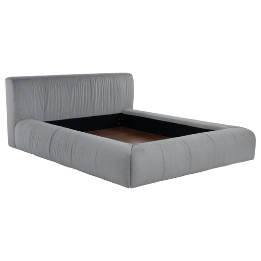 Wilshire Upholstered Queen Platform Bed Grey