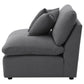 Hobson Upholstered Armless Chair Charcoal