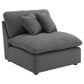 Hobson Upholstered Armless Chair Charcoal