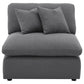 Hobson Upholstered Armless Chair Charcoal