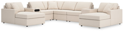 Modmax 8-Piece Double Chaise Sectional with Audio and Storage Consoles