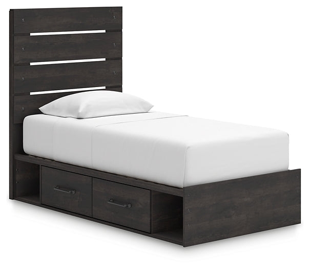 Hollivern Twin Panel Bed with Storage