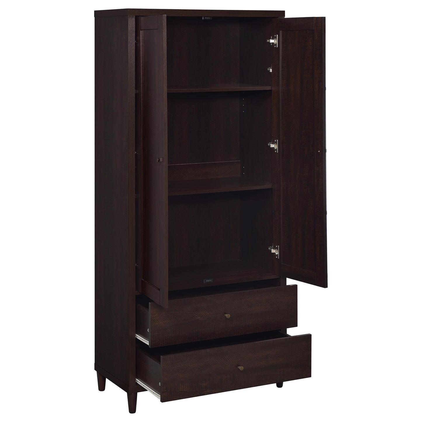 Wadeline 2-door Tall Accent Storage Cabinet Rustic Tobacco