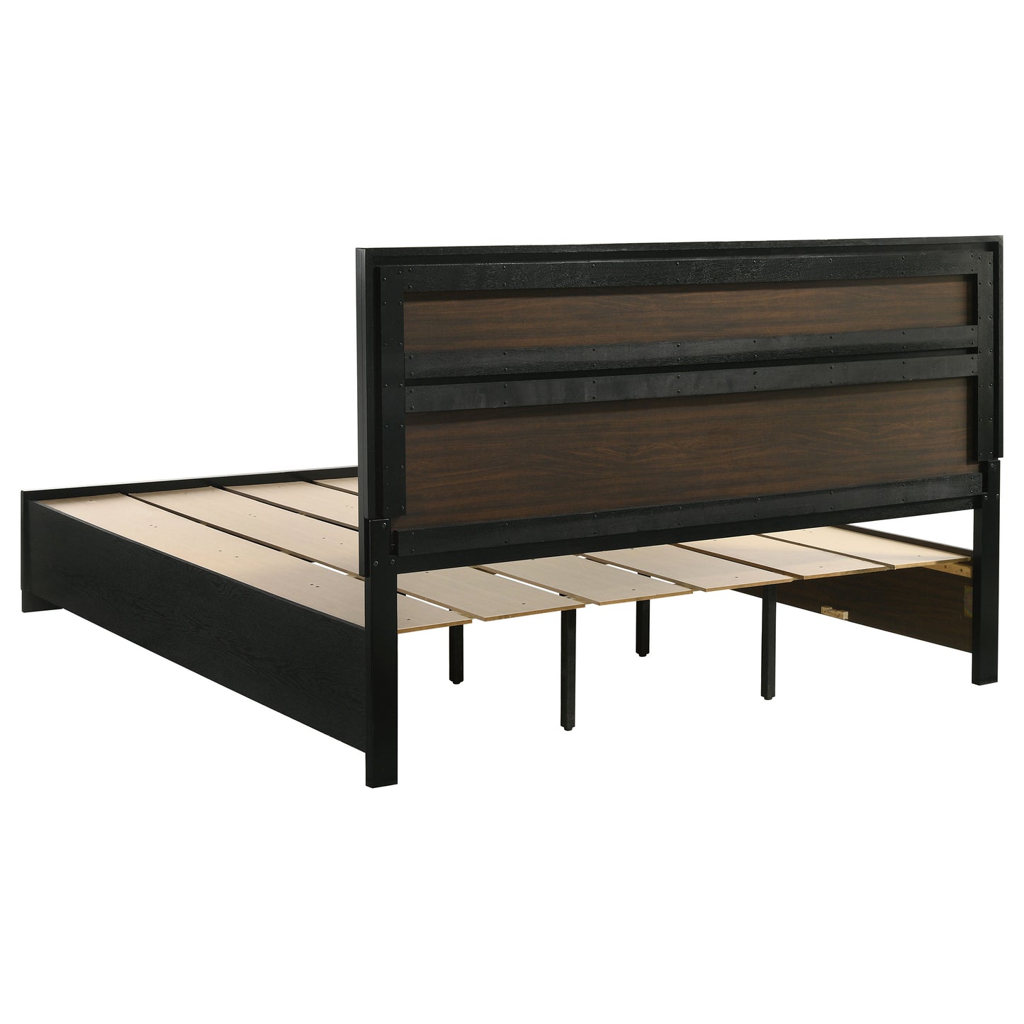 Miranda 51-inch Wood California King Storage Panel Bed Black