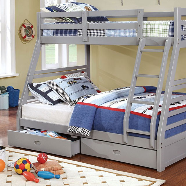 California - Twin/Full Bunk Bed, Gray