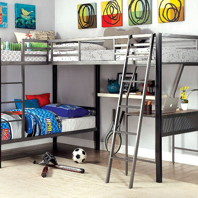 Ballarat - L-shaped Triple Twin Bunk Bed