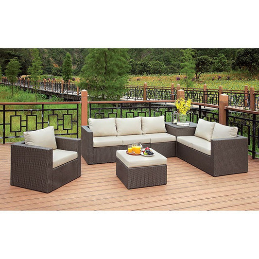 Davina - Patio Sectional w/ Ottoman & Storage