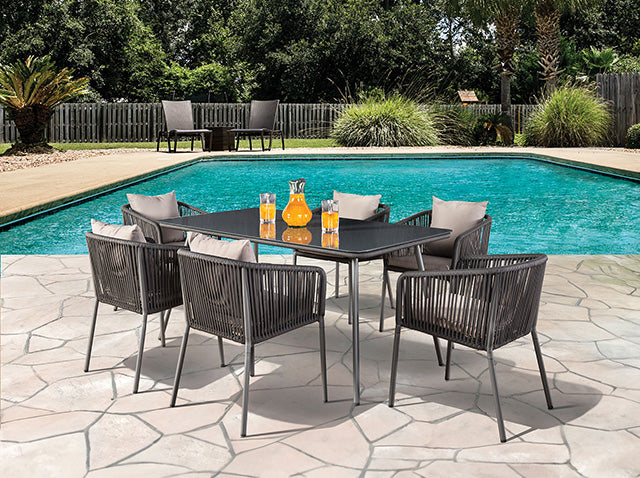 Tushari - 8 Pc. Outdoor Dining Set