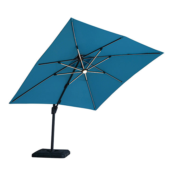 Sano - 10 Ft Square Umbrella w/ Double Top w/ LED + 37" Large Base