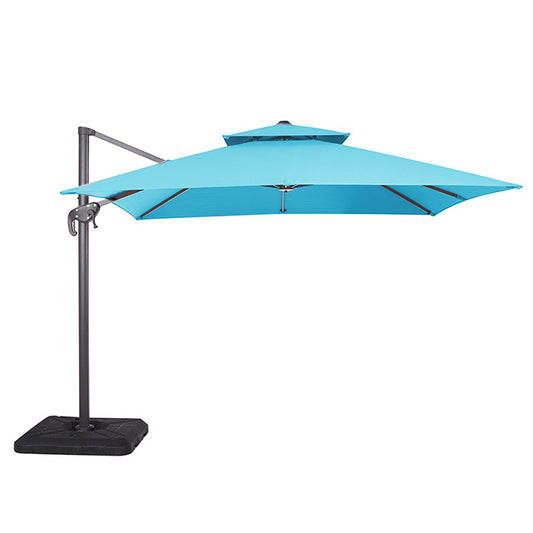 Hero - 10 Ft Square Umbrella w/ Double Top + 37" Large Base