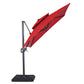 Fida - 8 Ft Square Umbrella w/ Double Top + 37" Large Base