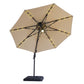 Nuti - 10 Ft Round Umbrella w/ LED Light + 37" Large Base