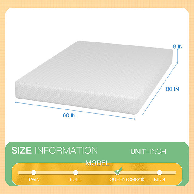 Forsythia - 8" Queen Green Tea Gel Memory Foam