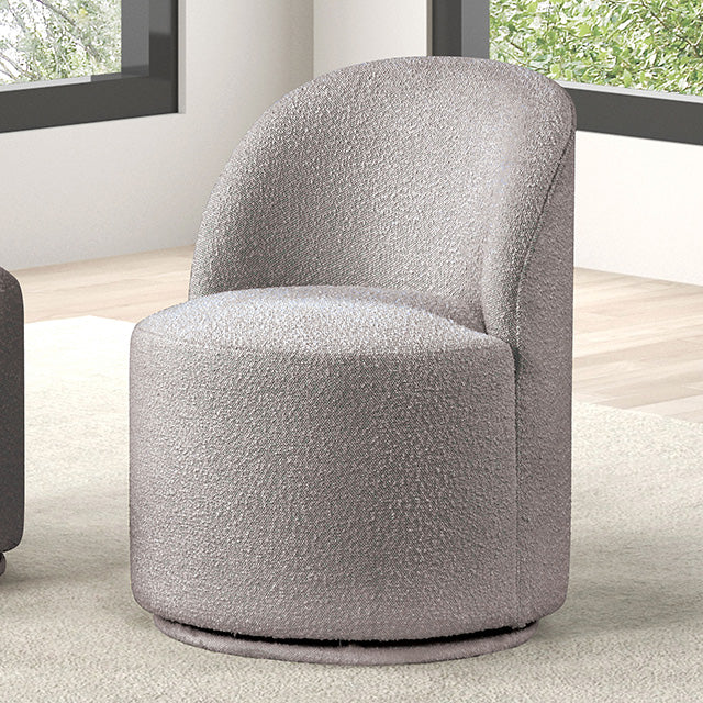 Broager - Dining Swivel Chair, Light Gray