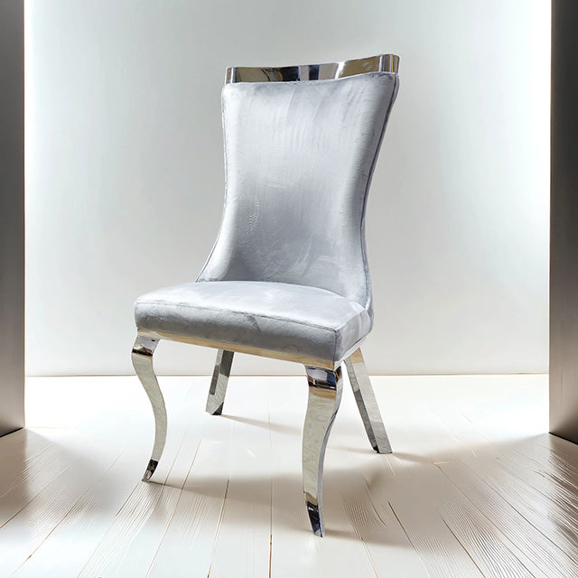 Basilicata - Chair, Silver/Gray (2/CTN)