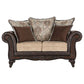 Elmbrook 3-piece Upholstered Rolled Arm Sofa Set Brown