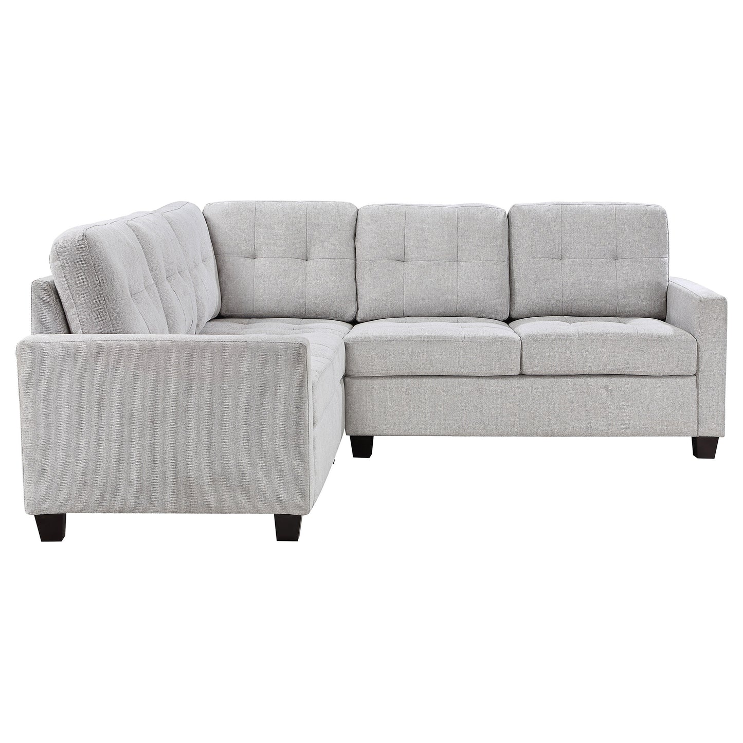 Georgina 3-piece Upholstered Sectional Sofa Steel Beige